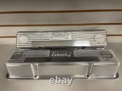 Holley 241-47 Small Block Chevy Polished Valve Covers 262-400 V-8 Thru 1985