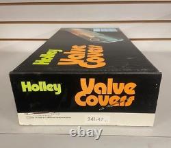 Holley 241-47 Small Block Chevy Polished Valve Covers 262-400 V-8 Thru 1985
