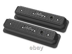 Holley Finned Valve Covers Small Block Chevy Engines Satin Black Finish 241-247