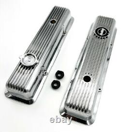 Holley Polished Finned Muscle Series Valve Covers For Small Block Chevy 350