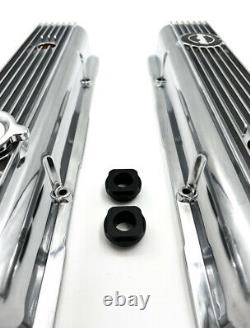 Holley Polished Finned Muscle Series Valve Covers For Small Block Chevy 350