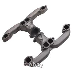 Horn Exhaust Manifolds Pair Set For Small Block Chevy SBC 283 305 327 350 400