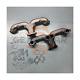 Horn Exhaust Manifolds Pair Set For Small Block Chevy SBC 283 305 327 350 400 L