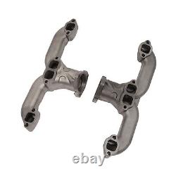Horn Exhaust Manifolds Pair Set For Small Block Chevy SBC 283 305 327 350 400 M