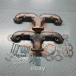 Horn Exhaust Manifolds Pair Set For Small Block Chevy SBC 283 305 327 350 400 US