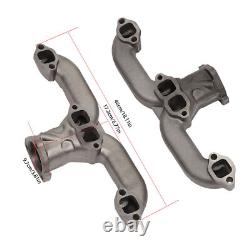Horn Exhaust Manifolds Pair Set For Small Block Chevy SBC 283 305 327 350 400 US