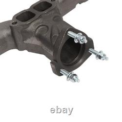Horn Exhaust Manifolds Pair Set For Small Block Chevy SBC 283 305 327 350 Iron