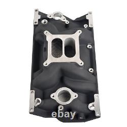 Intake Manifold Aluminum Dual Plane BK for SBC Small Block Chevy 5.0/5.7 Vortec