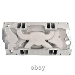 Intake Manifold Aluminum Dual Plane BK for SBC Small Block Chevy 5.0/5.7 Vortec