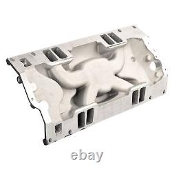 Intake Manifold Aluminum Dual Plane BK for SBC Small Block Chevy 5.0/5.7 Vortec