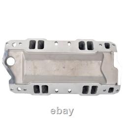 Intake Manifold Single Plane Black for 1957-1995 Small Block Chevy SBC 350 400