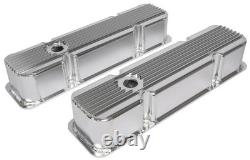 JEGS 501060 Fabricated Aluminum Valve Covers for Small Block Chevy 283-350