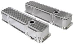 JEGS 501060 Fabricated Aluminum Valve Covers for Small Block Chevy 283-350