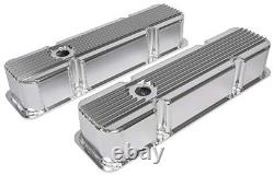 JEGS 501060 Fabricated Aluminum Valve Covers for Small Block Chevy 283-350