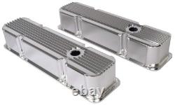 JEGS 501060 Fabricated Aluminum Valve Covers for Small Block Chevy 283-350