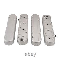 LS Smooth Cast Valve Covers Coil Mounts&Covers for Chevy Small Block SB V8 Silve