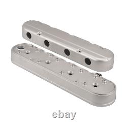LS Smooth Cast Valve Covers Coil Mounts&Covers for Chevy Small Block SB V8 Silve