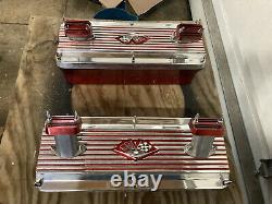 Larson Engineering Aluminum Valve Covers Chevy Sbc Small Block 327 350 Rat Rod