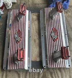 Larson Engineering Aluminum Valve Covers Chevy Sbc Small Block 327 350 Rat Rod