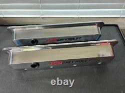 Like New Proform Small Block Chevy Slant Edge Polished Aluminum Valve Covers SBC
