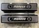 MOROSO Cast Aluminum Tall Ribbed Valve Cover for Small Block Chevy, Black SBC