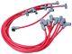 MSD Ignition 35599 8.5mm Red Spark Plug Wires Chevy Small Block HEI Under Header