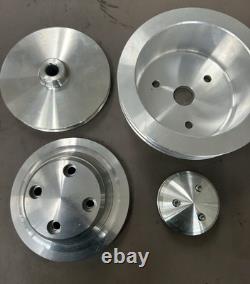 March Small Block Chevy LWP High Flow V Belt Pulley Kit 2 Groove Display Kit