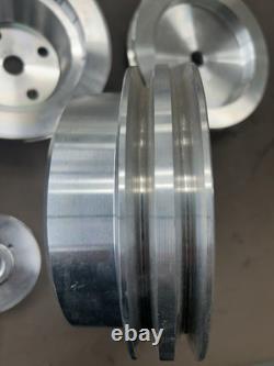 March Small Block Chevy LWP High Flow V Belt Pulley Kit 2 Groove Display Kit