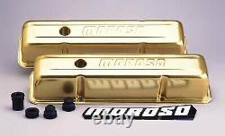 Moroso 68000 Small Block Chevy Aluminum Anodized Gold Valve Covers