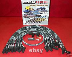 Moroso SBC Small Block Chevy 8MM Plug Wires Under Header X Long Sleeved 9767M