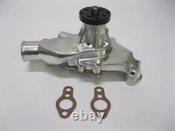 NEW Polished High Volume Small Block Chevy Short Water Pump 283 327 350 SBC SWP