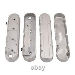 Natural Valve Covers Aluminum Hidden Coils LS Smooth Top for Chevy Small Block
