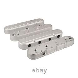 Natural Valve Covers Aluminum Hidden Coils LS Smooth Top for Chevy Small Block