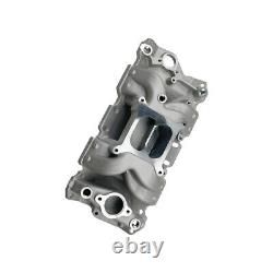 New Aluminum Dual Plane Intake Manifold for Chevy 350 1955-1994 1995 Small Block