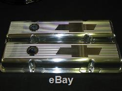 New Budget Builder Series Ghost Bow Tie Chevy SB Stock Height Valve Covers 350