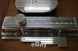 New Chevrolet Chevy 350 Finned Small Block Stock Height Billet Engine Dress Kit