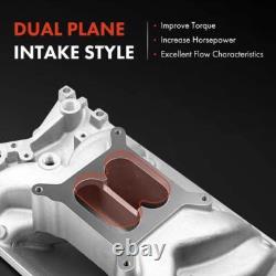 New Dual Plane Air Gap Intake Manifold for Chevrolet 350 1955-1995 Small Block