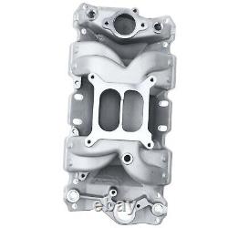 New Dual Plane Air Gap Intake Manifold for Chevrolet 350 1955-1995 Small Block