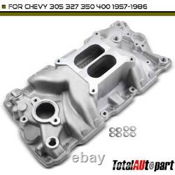 New Dual Plane High Rise Intake Manifold for Chevy 305 350 400 57-86 small block