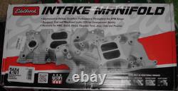 New Edelbrock 2101 Performer Series Intake Manifold fo 1955-86 Small-Block Chevy
