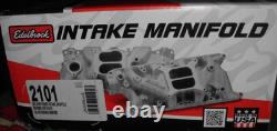 New Edelbrock 2101 Performer Series Intake Manifold fo 1955-86 Small-Block Chevy
