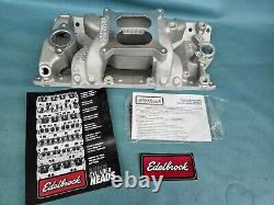 New Edelbrock Performer RPM Air Gap Small Block Chevy Intake Manifold 7501