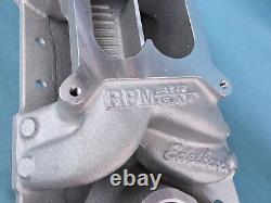 New Edelbrock Performer RPM Air Gap Small Block Chevy Intake Manifold 7501