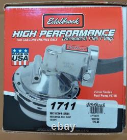 New Edelbrock Victor Series Small Block Chevy 130 Gpm Fuel Pump #1711