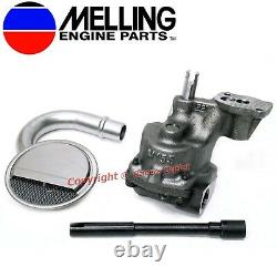 New Melling Oil Pump, Pickup & Shaft 1993-2002 Chevy sb 350 305 265 w 3/4 Inlet