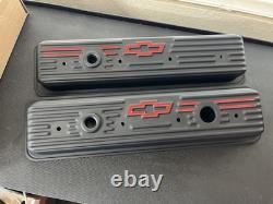 New Proform Center Bolt Small Block Chevy Black Crinkle Valve Covers 1987 & Up