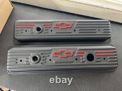 New Proform Center Bolt Small Block Chevy Black Crinkle Valve Covers 1987 & Up