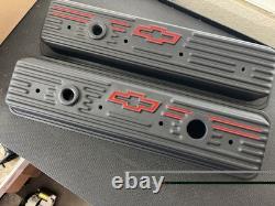 New Proform Center Bolt Small Block Chevy Black Crinkle Valve Covers 1987 & Up