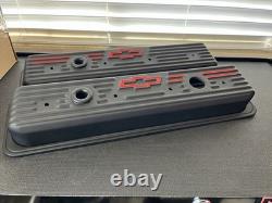 New Proform Center Bolt Small Block Chevy Black Crinkle Valve Covers 1987 & Up