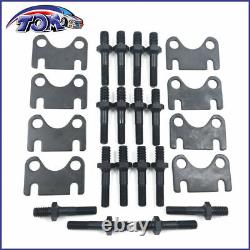 New Sbc Small Block Chevy Push Rod Guide Plates And 3/8 Rocker Arm Studs Kit
